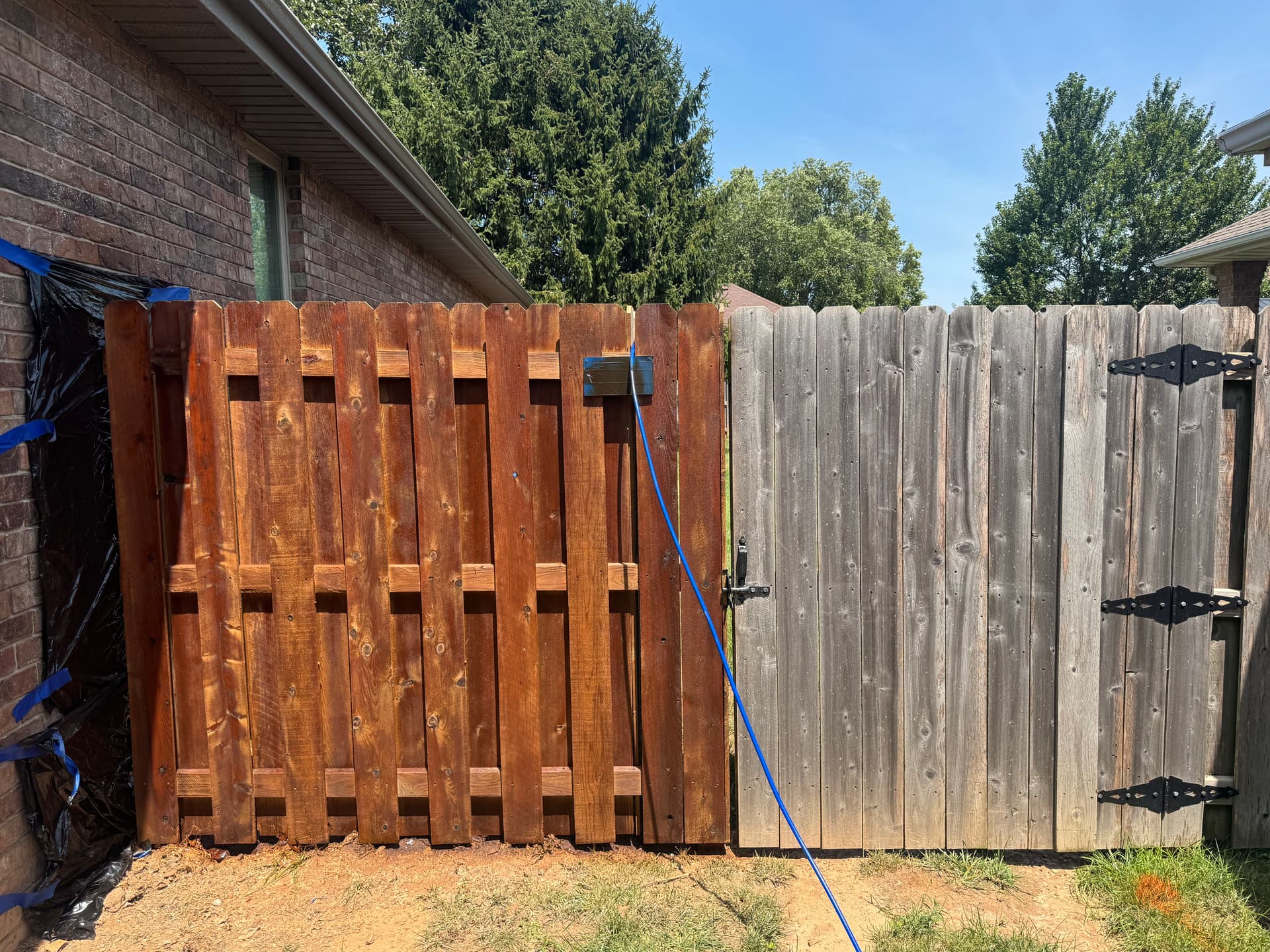 Gallery photos for Weathered Wood Fence Cleaned and Stained Back to Life: Image #6