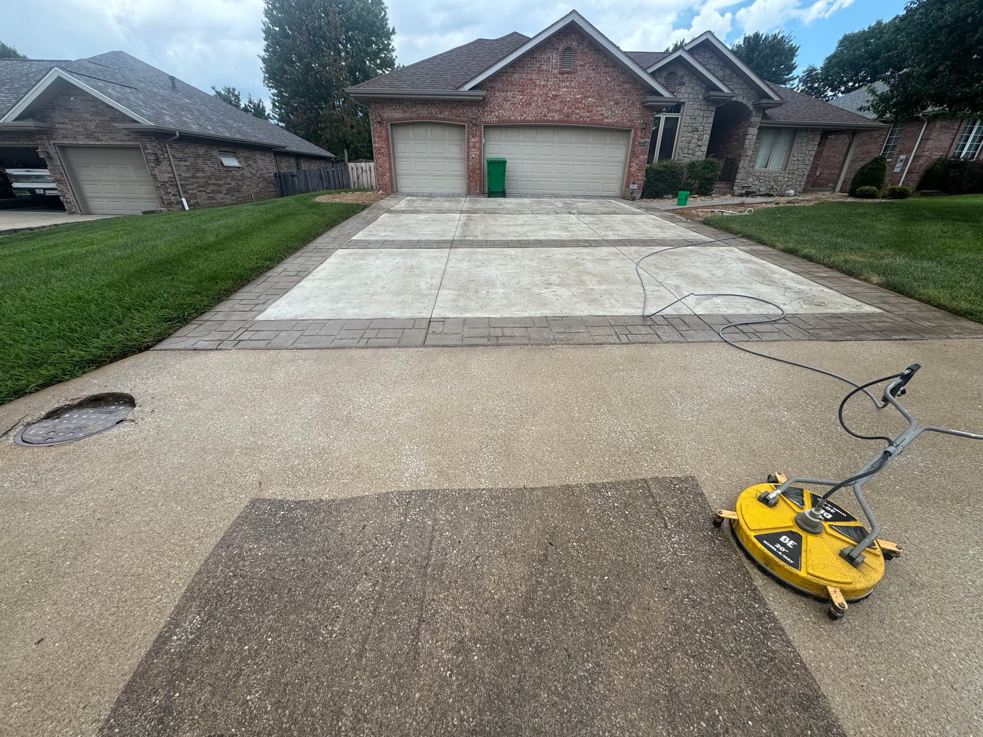 Gallery photos for Stamped Concrete Driveway Cleaning That Actually Brings the Color Back: Image #3