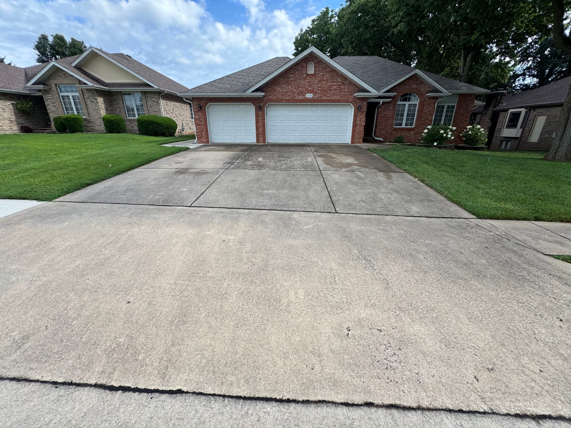 Stained Concrete Driveway Cleaned Up and Looking Right Again image