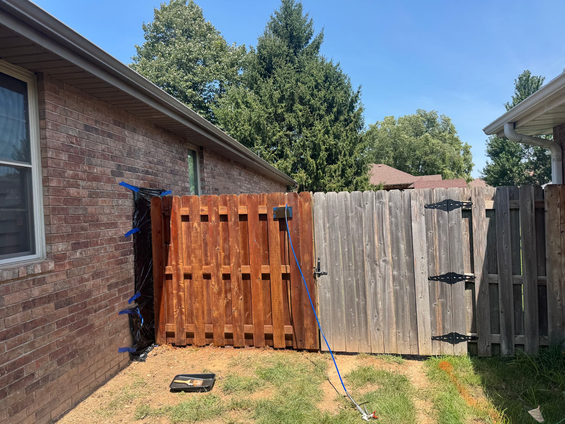 Gallery photos for Weathered Wood Fence Cleaned and Stained Back to Life: Image #7